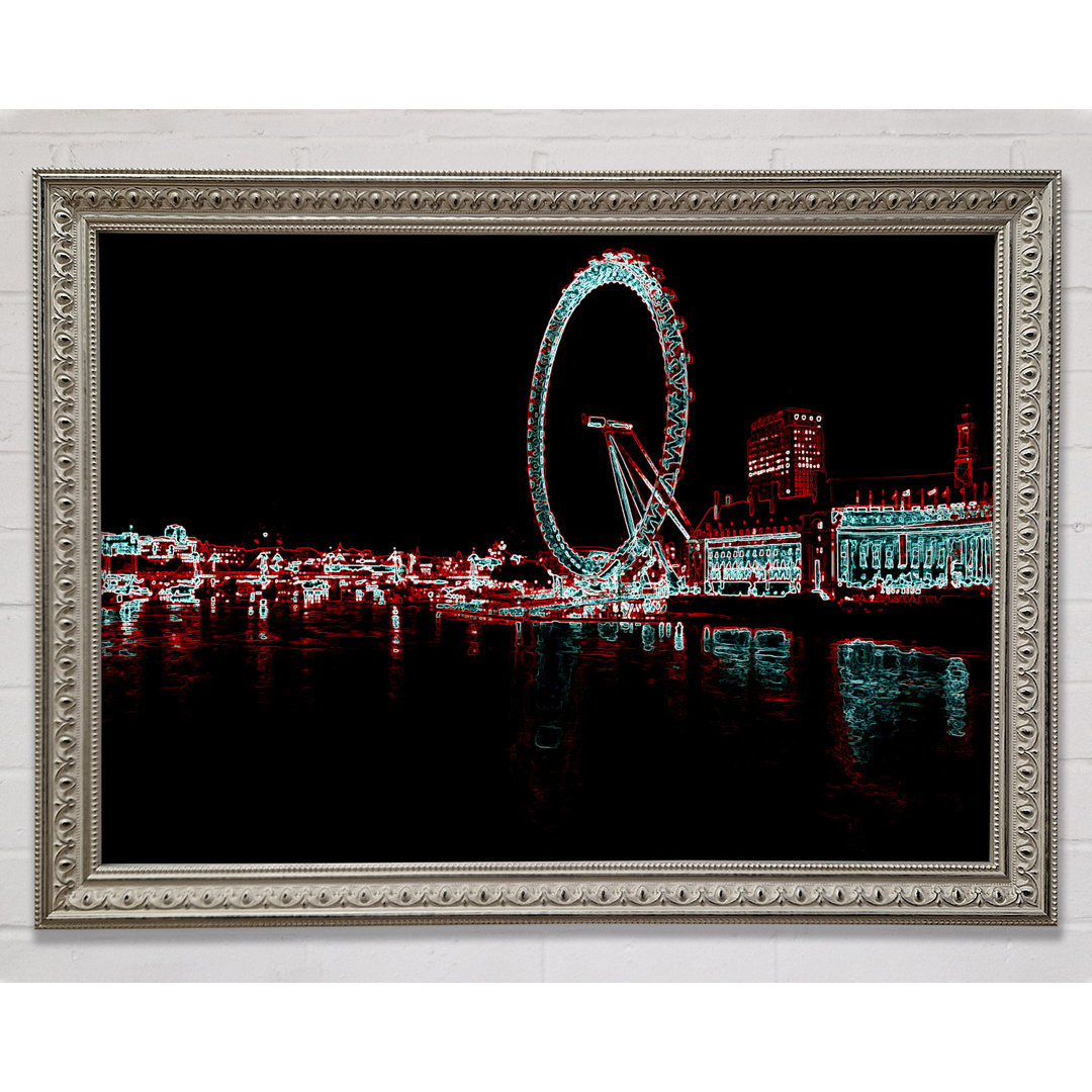 London Thames London Eye - Einzelner Bilderrahmen Kunstdrucke