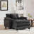 Abigail Chenille Upholstered Accent Chair with Pillows