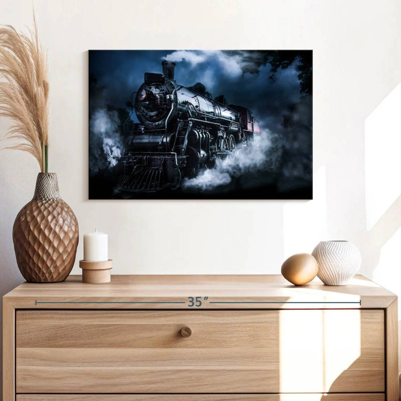 Mehar Dark Steam Train, 8'' H x 12'' W