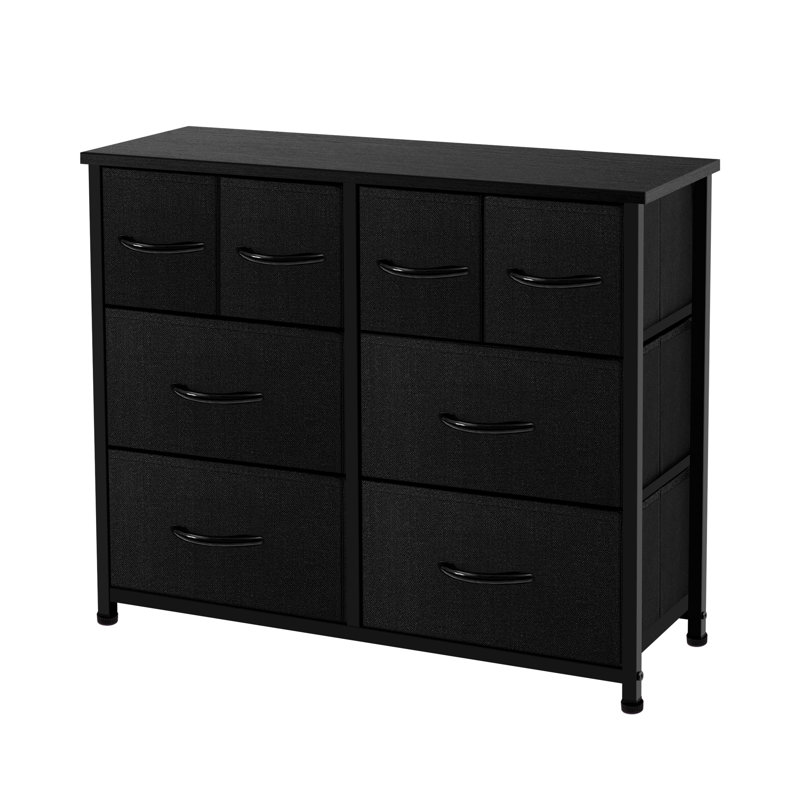 Commode 8 tiroirs Norco, Noir, noir, noir, noir