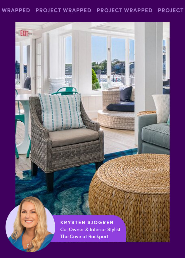 Project Wrapped, Krysten Sjogren Co-Owner & Interior Stylist The Cove at Rockport