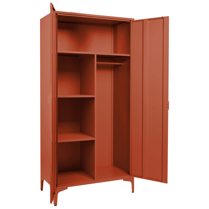 Wardrobe Andreita Golden Brown Metal