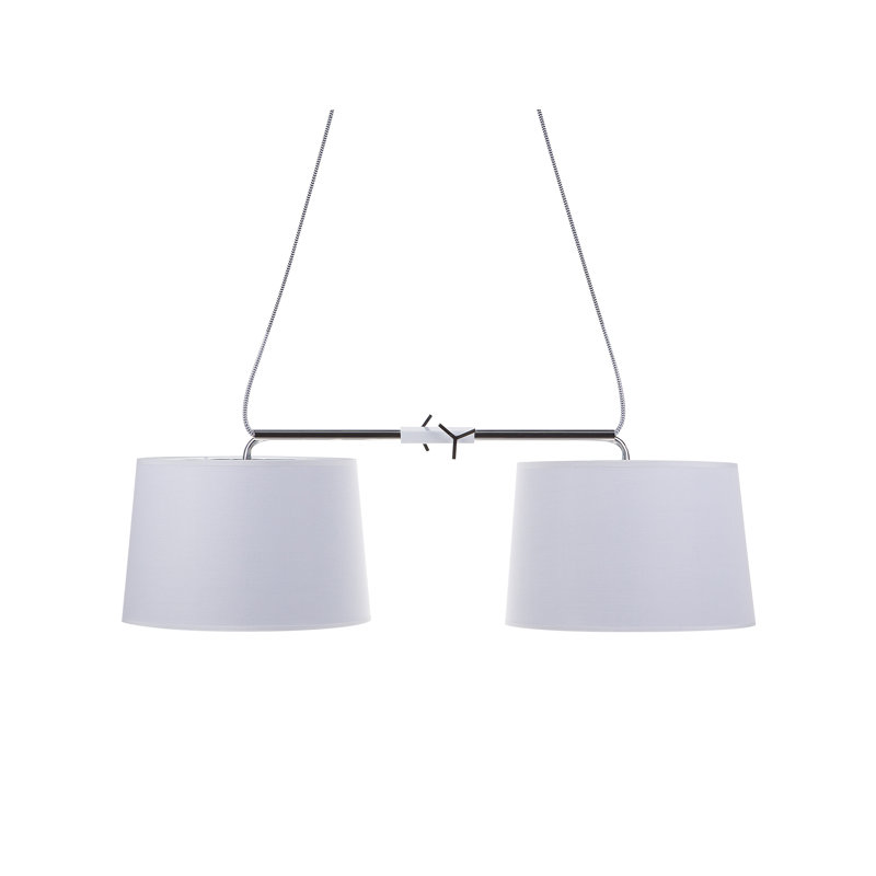 Wirrida 2 - Light Drum Chandelier, White/Silver
