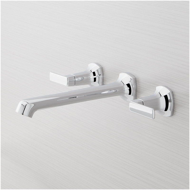 Sefina Wall-Mount Tub Faucet and Rough-In Valve - Chrome, Chrome