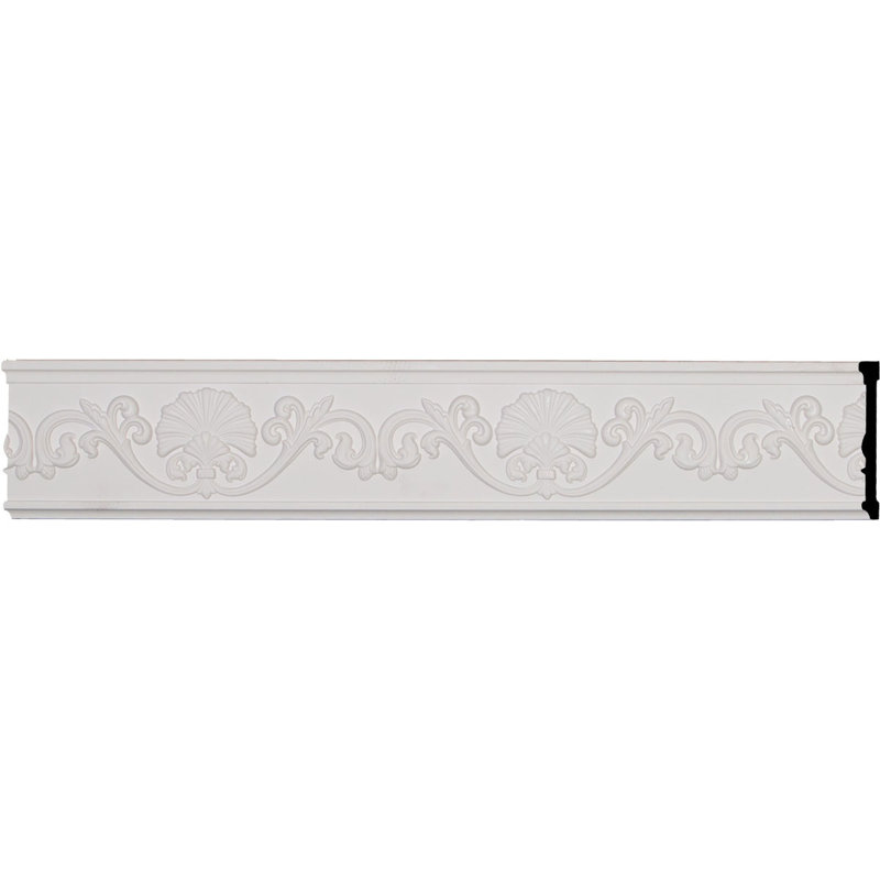 Millin 94.5" White Urethane Decorative Chair Rail Moulding