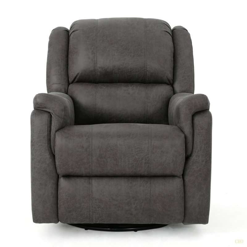 Fauteuil inclinable et pivotant avec confort pivotant et design élégant pour tout salon, Microfibre / microsuède, Ardoise