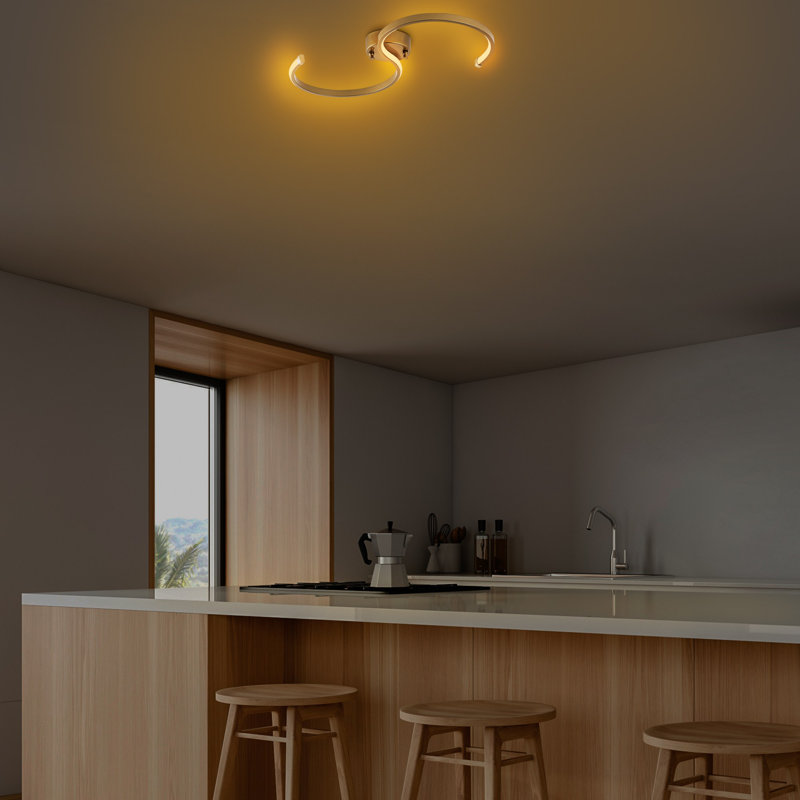 Chriselle LED Flush Mount, Gold
