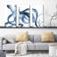Octopus in the Blues - Ensemble de 3 toiles tendues-1724817938