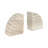 Latitude Run® Onyx Marble Semi Circle Bookends, Set Of 2, Luxurious Tan, Elegant Home Decor, Natural Marble Material, Perfect For Book Lovers And Office Desks.