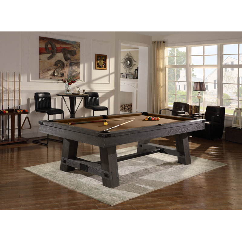 Yukon Slate Pool Table with Professional Installation Included, 7'5", Camel, Weathered Fieldstone