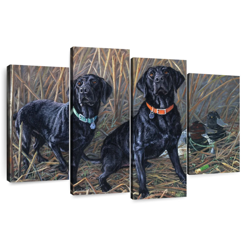 Brampt Sharing The Tradition - Black Labs, 54" H x 84" W