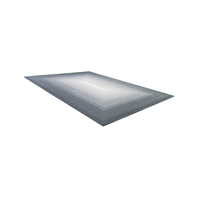  Tapis en laine Ombre, Rectangle 5 pi 1 po x 8 pi, Gris