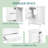 Bathroom Vanity With Ceramic Sink Top, MDF And Solid Wood Base, Modern Sink Cabinet For Small Bathrooms-798788562-798788561