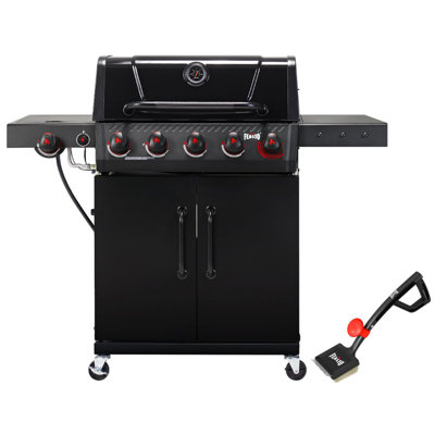Feasto 4-burner Propane Gas Grill With Sear Burner & Side Burner And Cleaning Brush