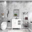 Meuble-lavabo autoportant 30 po blanc avec lavabo en céramique-1582983380