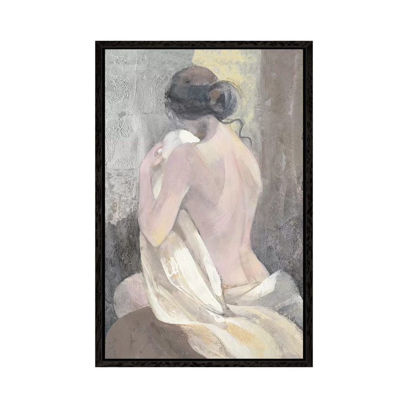 After The Bath Ii by Albena Hristova - Painting on Canvas, 66.04 cm H x 45.72 cm W, Black Floater Framed
