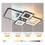 Dawndra Dimmable 4-Light Square LED Flush Mount Ceiling Light