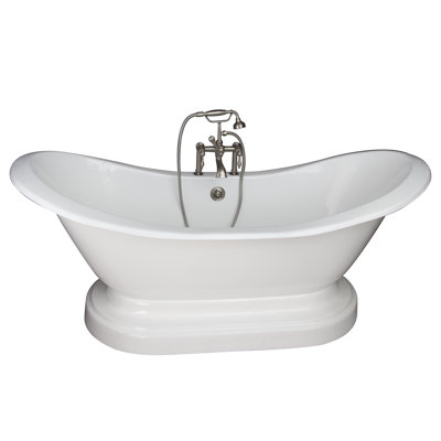 72'' x 30'' Soaking Cast Iron Bathtub
