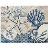 CounterArt Glass Tide Pool Shells Cutting Board