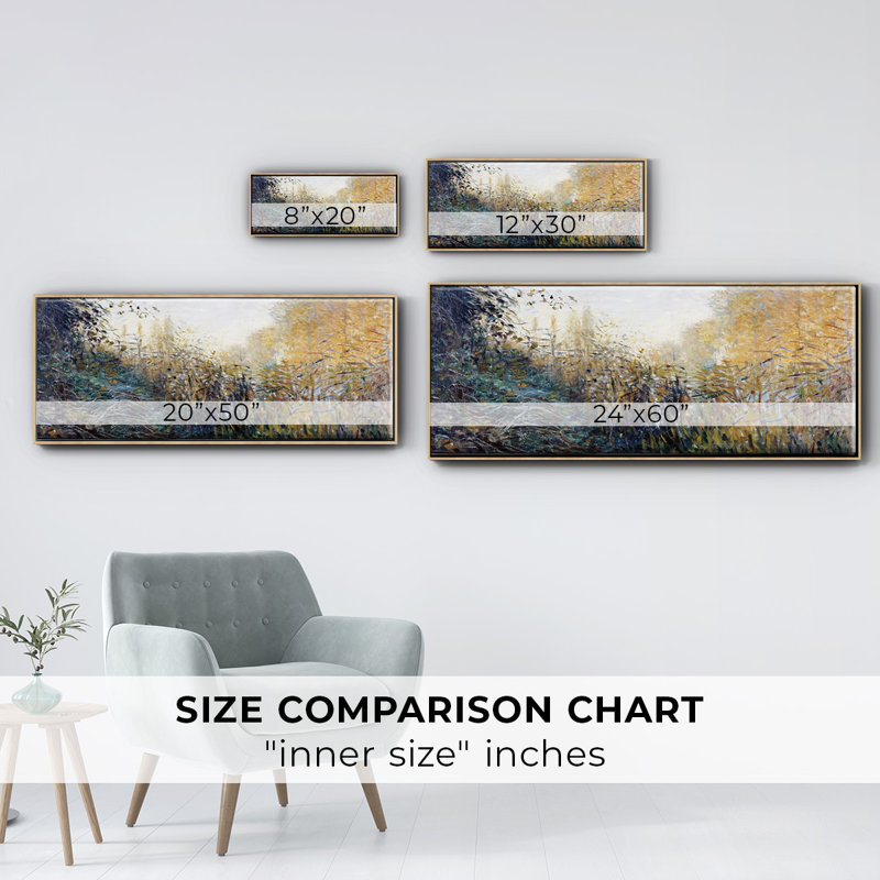 The Reeds (study), 1876- Framed Canvas