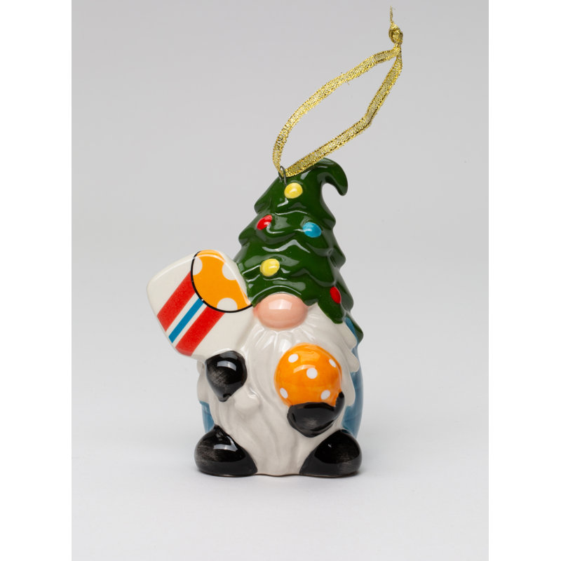 Ornement Pickleball Santa Gnome
