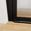 Porte de douche à charnière pivotante pliante semi-sans cadre 34 po X P 72 po H, verre trempé 1/4 po (6 mm), panneau pliable pour salle de bain, installation réversible, noir mat