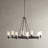 Circolo 8 - Light Steel Dimmable Wagon Wheel Chandelier