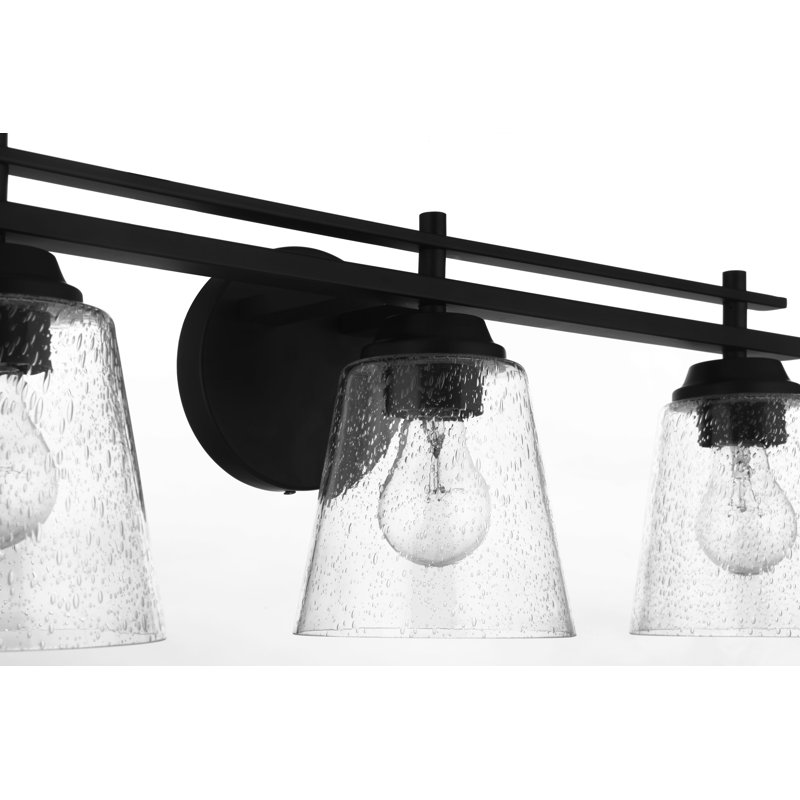 WoodWard 3 - Light Dimmable Vanity Light, Flat Black