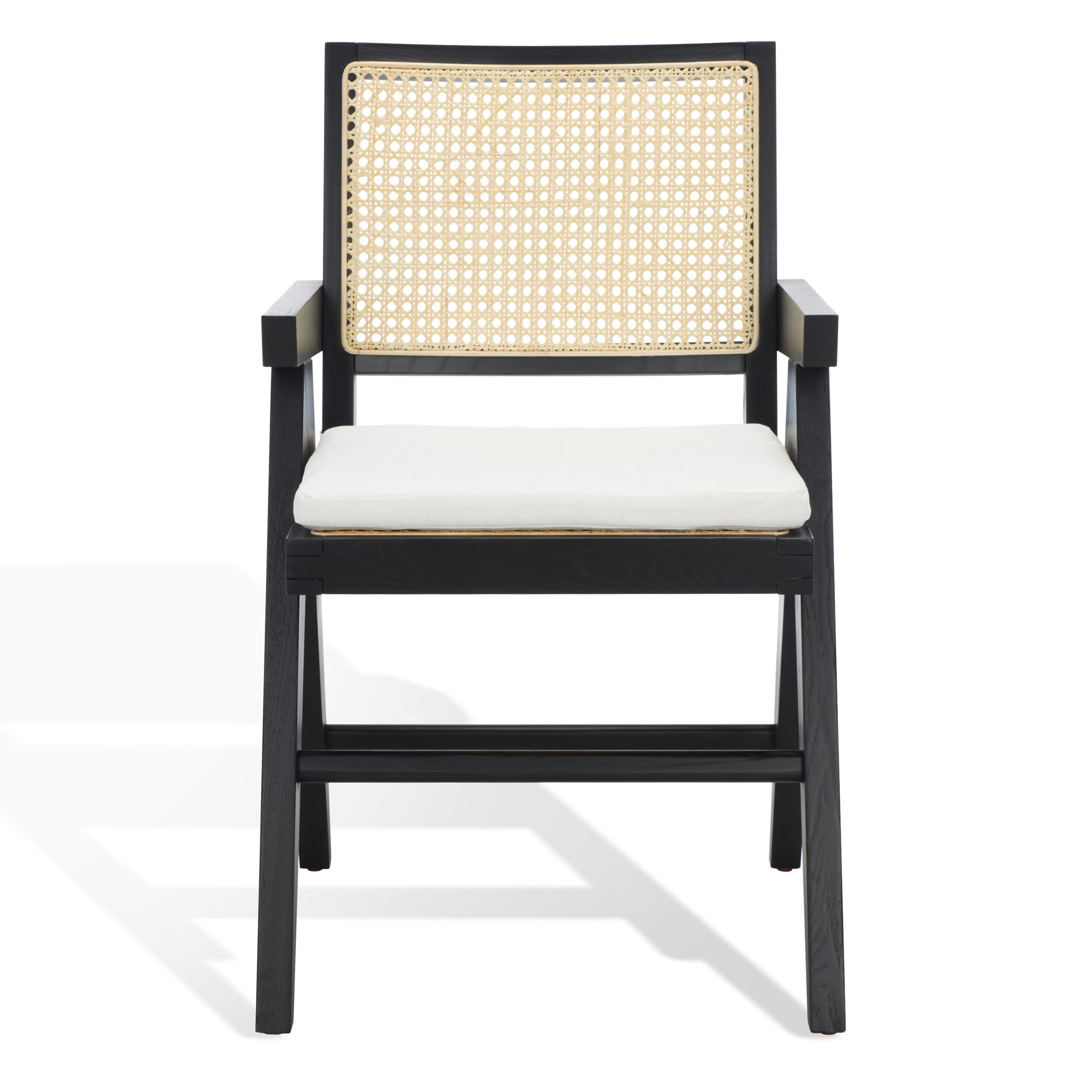 Josephina Rattan Armchair, Black / Natural