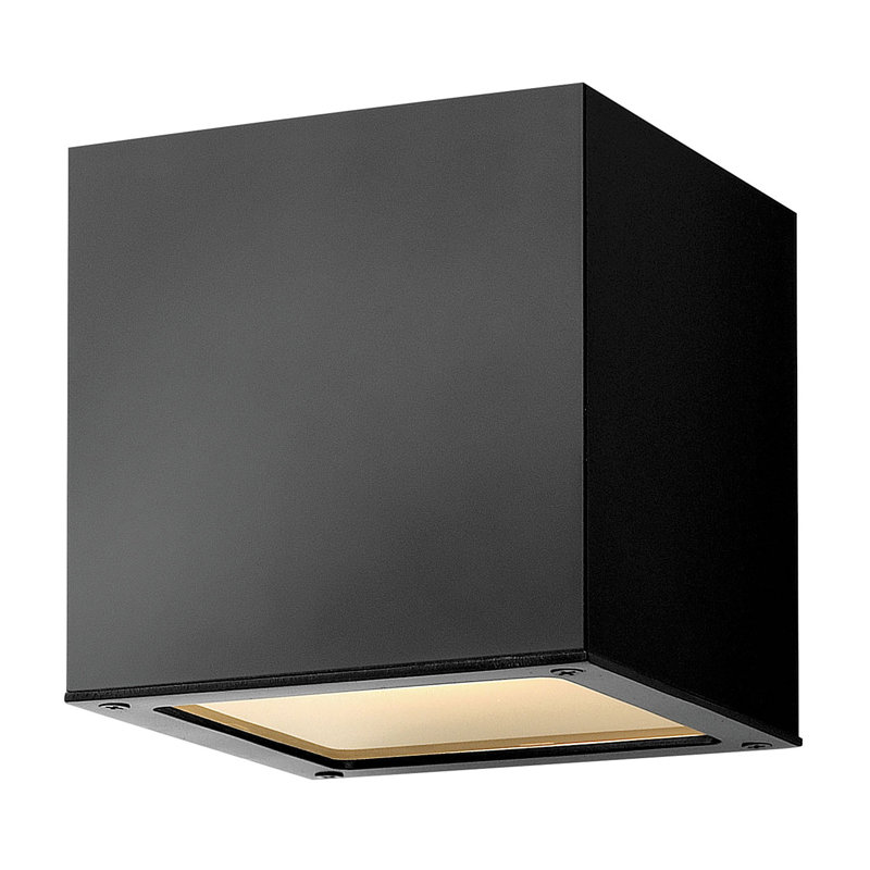 Kube Andi-Mia Integrated LED Outdoor Flush Mount, Satin Black 