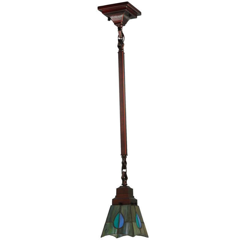 Meyda Tiffany & Stained Glass 1 - Light Pendant, 34"H x 5" W x 5" D