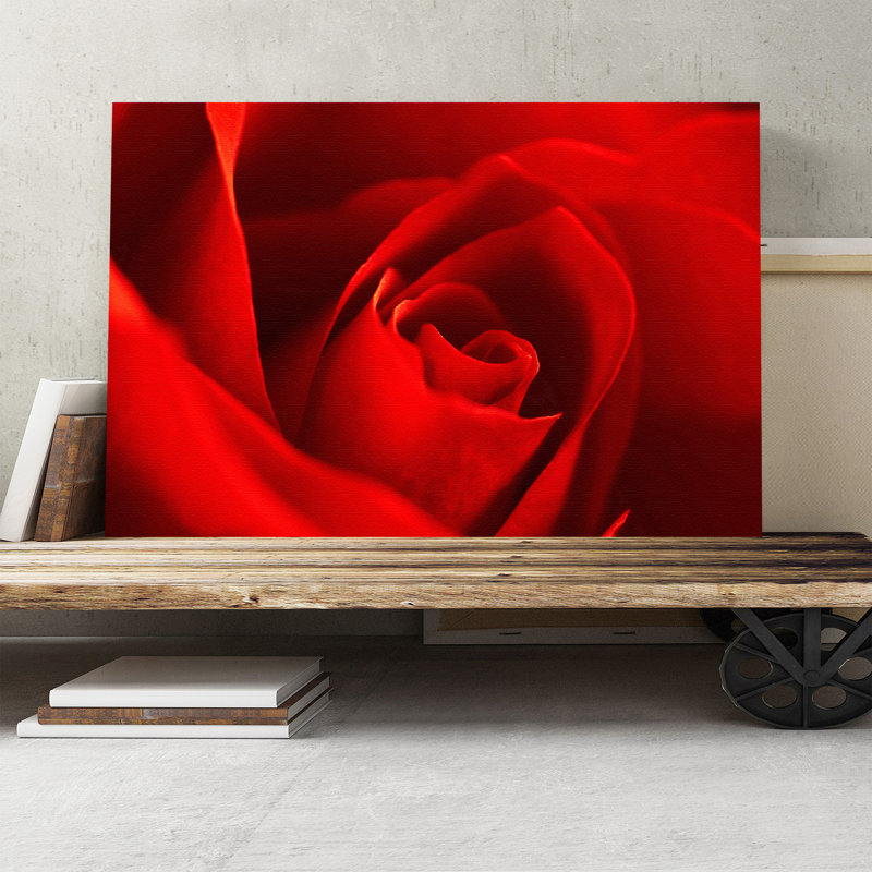 Flower Red Rose Photographic - Wrapped Canvas, 40cm H x 60cm W