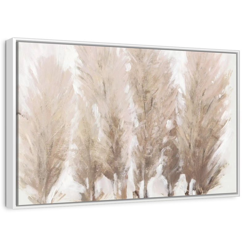 Pampas II, 46 po x 31 po, Cadre flottant blanc