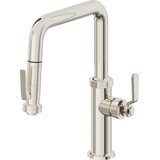 Pull-Down Kitchen Faucet With Squeeze Sprayer - Quad Spout