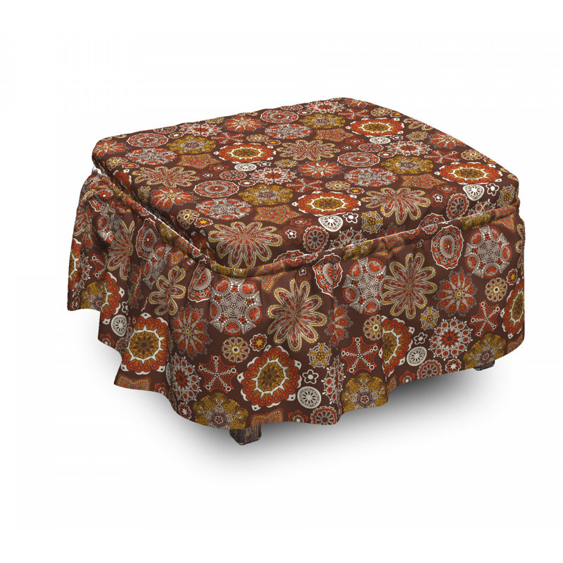 Housse pour repose-pieds imprimé floral motifs