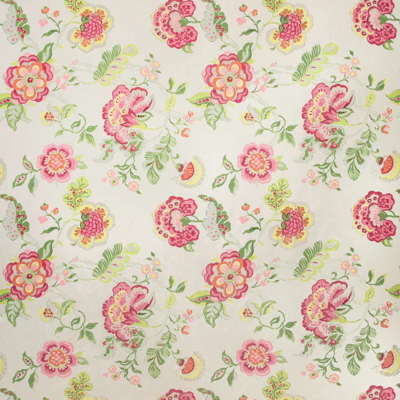 Somerset Fabric, Pink/Lime