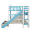 Lit superposé double de style château avec 2 tiroirs, 3 tablettes et glissières, rails de sécurité robustes-1716009922-1716009934