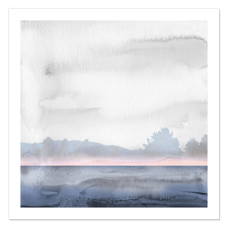 Cabrera Rose Shores II - Peinture, Papier imprimé, H 36 po x l 36 po x P 0,1 po