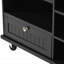 Chariot pour îlot de cuisine avec armoire de rangement et deux roues verrouillables-1074030373