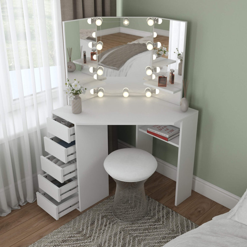 Coiffeuse avec miroir Jaylianie