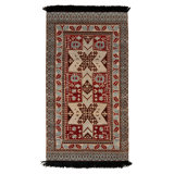 Rug & Kilim’S Classic Runner In Red And Blue Medallion Geometric Pattern