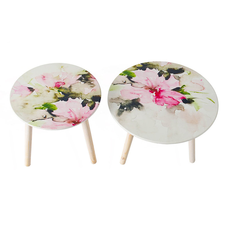 Ensemble de 2 tables d'appoint, table d'appoint