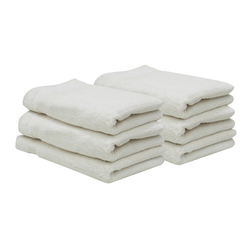 Splash 100% Cotton Zero Twist Hand Towel Set, 550 GSM Soft Absorbent Hand Towels for Bathroom, Spa & Daily Use, OEKO-TEX Certified, 6 Pack, ivory