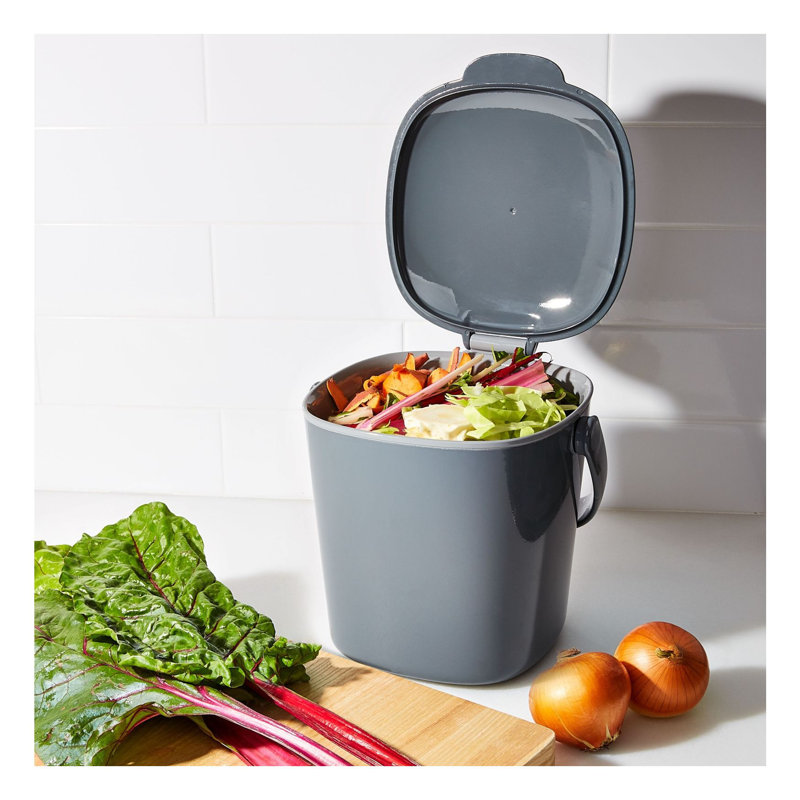 2.8 Gallons Plastic Manual Lift Trash Can