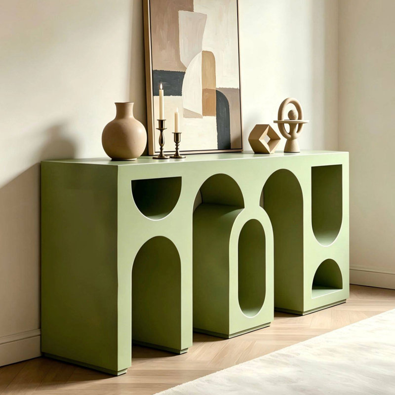 Console moderne et simple, H 35,4 po x l 78,7 po x P 15,7 po, Vert, Vert, Vert