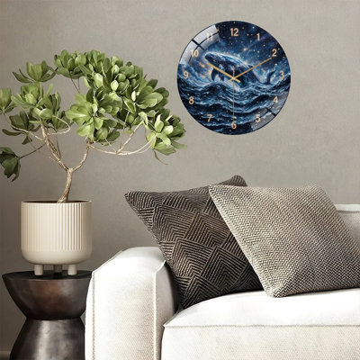 Horloge murale cosmique baleine cosmique