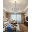 8-Light Pewter Chandelier With Clear Crystal Accents