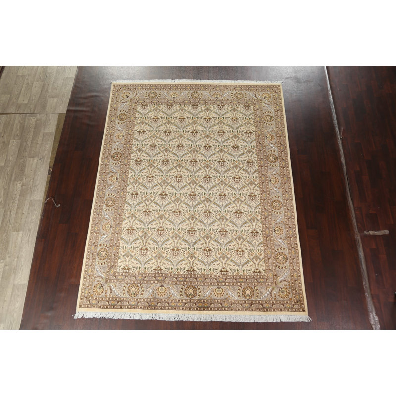 Tapis Kashan à teinture végétale noué à la main 8 x 10