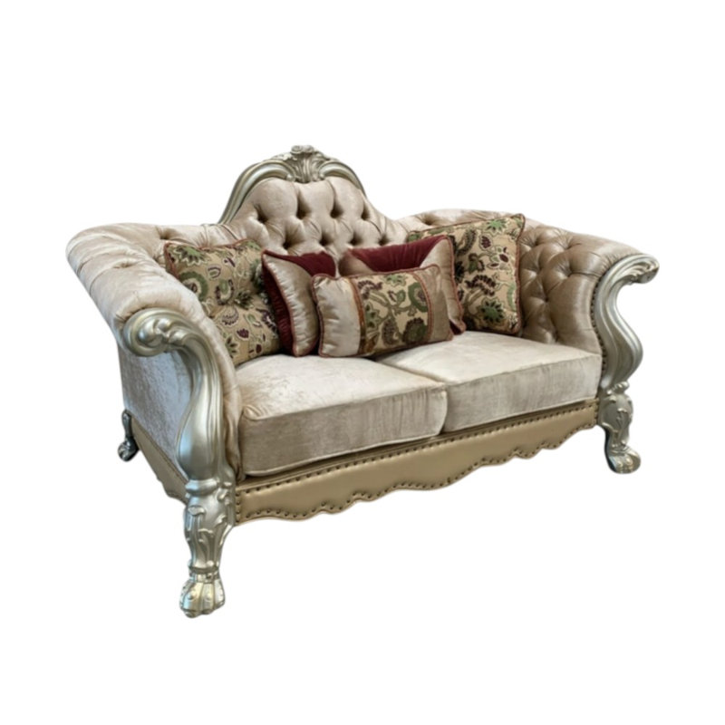 Causeuse et coussins décoratifs 73 po