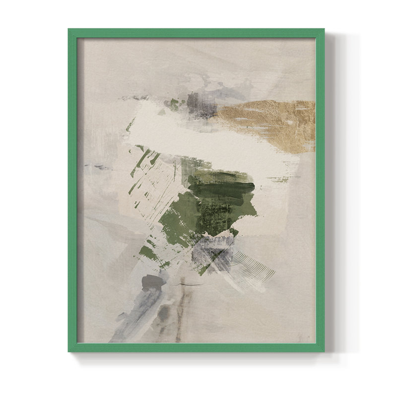 Sand Pond Fall I, reproduction encadrée - bois massif, Vert, H 15 po x l 12 po